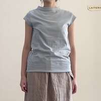 【LAITERIE】USE天竺法式袖套頭上衣 日本製 ｜LAITERIE USE天竺フレンチスリーブプルオーバー