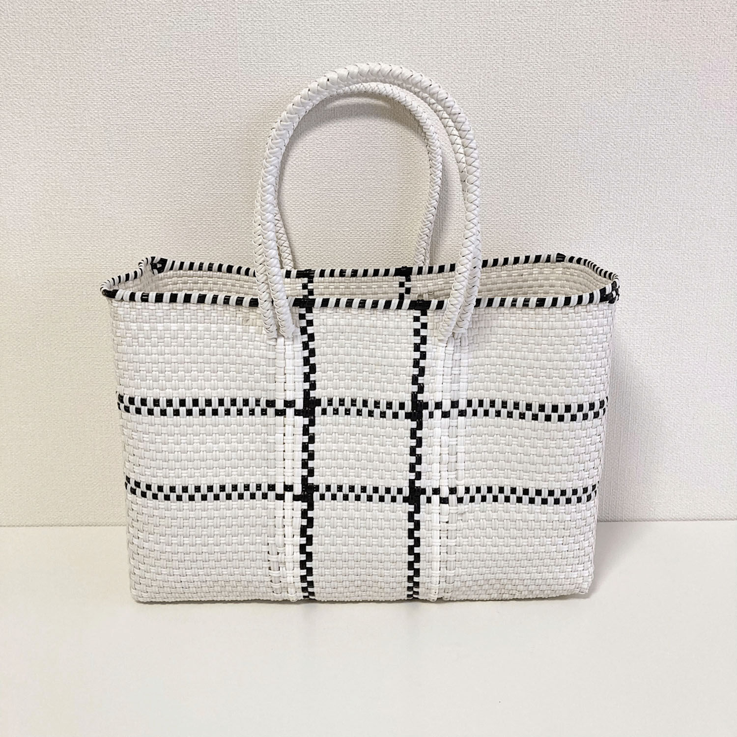 MoonBird 手工編織大容量市場包 橫型M｜精緻飾品・日本直送