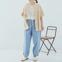 印度棉六十支薄棉細布鏤空刺繡前開襟長版上衣 胸圍128cm cloudnine｜60キャンブリックシフリー刺繍入り前開きチュニック