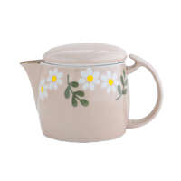 波佐見燒 花萌茶壺 約500ml Mimosa與洋甘菊花紋 白粉兩色｜花萌 ポット
