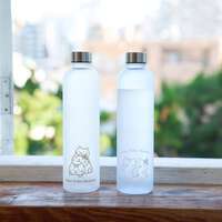 福福貓 霧色調水壺 1000ml HAPiNS｜ふくふくにゃんこ くすみカラーウォーターボトル1000ml