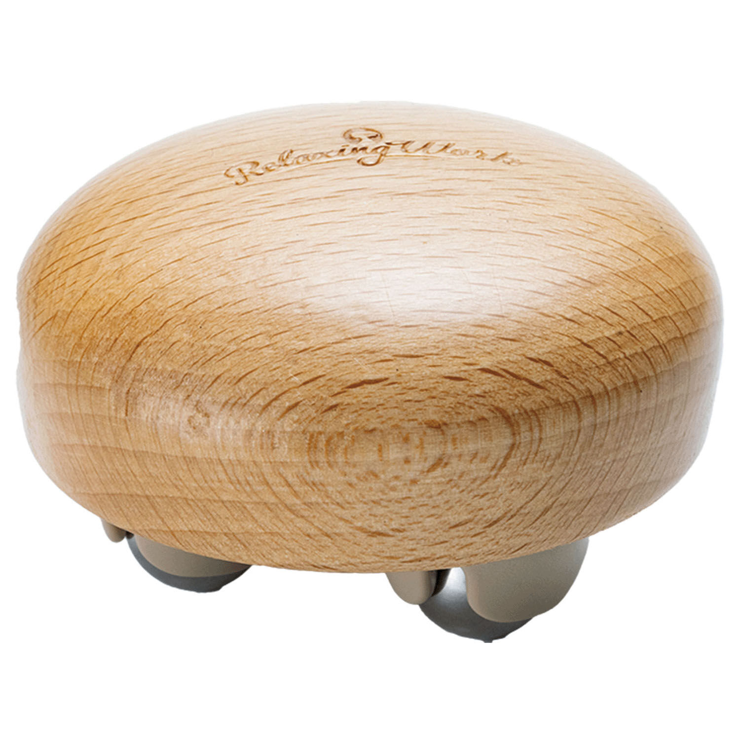 三球滾輪推壓器 橡膠木握柄 不鏽鋼球徑1.5cm 155g｜リセットローラーTRIPLE