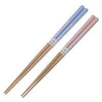 日本製閃亮光澤夫妻對筷 天然木 可洗碗機 23cm＋21cm｜ペア箸 エクラ