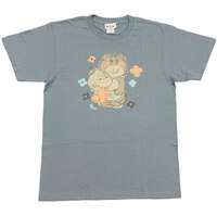 【水森亞土】純棉印花T恤 小熊圖案 藍色 ｜水森亜土 Tシャツ クマ