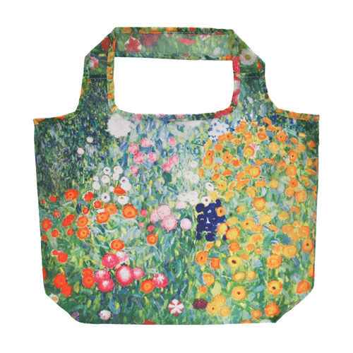 名畫 折疊環保購物袋 38×29cm 梵谷莫內慕夏 10款|名画エコバッグ