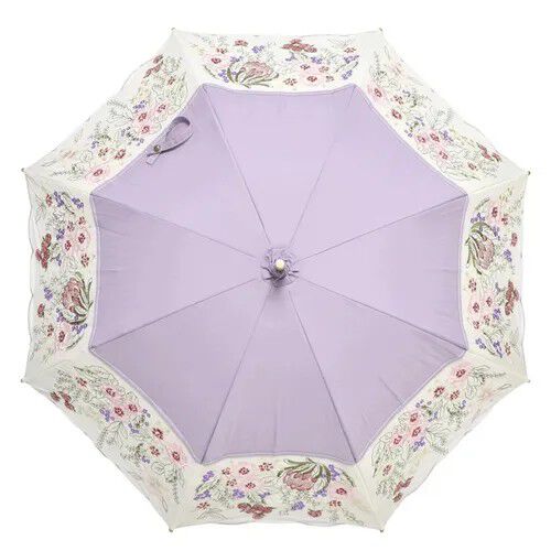 花卉刺繡 遮光100% 晴雨兼用 長傘 50cm