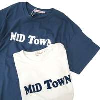 【ALL HOURS】MID TOWN 印花T恤 白色 日本製 ｜ALL HOURS プリントTシャツ "MID TOWN"