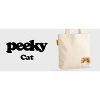 動物探頭帆布托特包 39.5×39cm A4可放【SUCK UK】｜SUCK UK Peeky トートバッグ