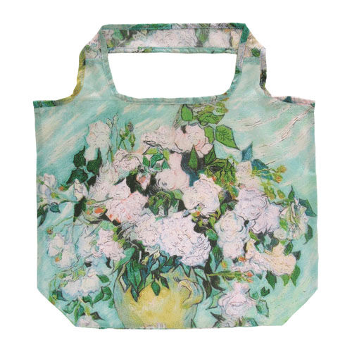 名畫 折疊環保購物袋 38×29cm 梵谷莫內慕夏 10款|名画エコバッグ