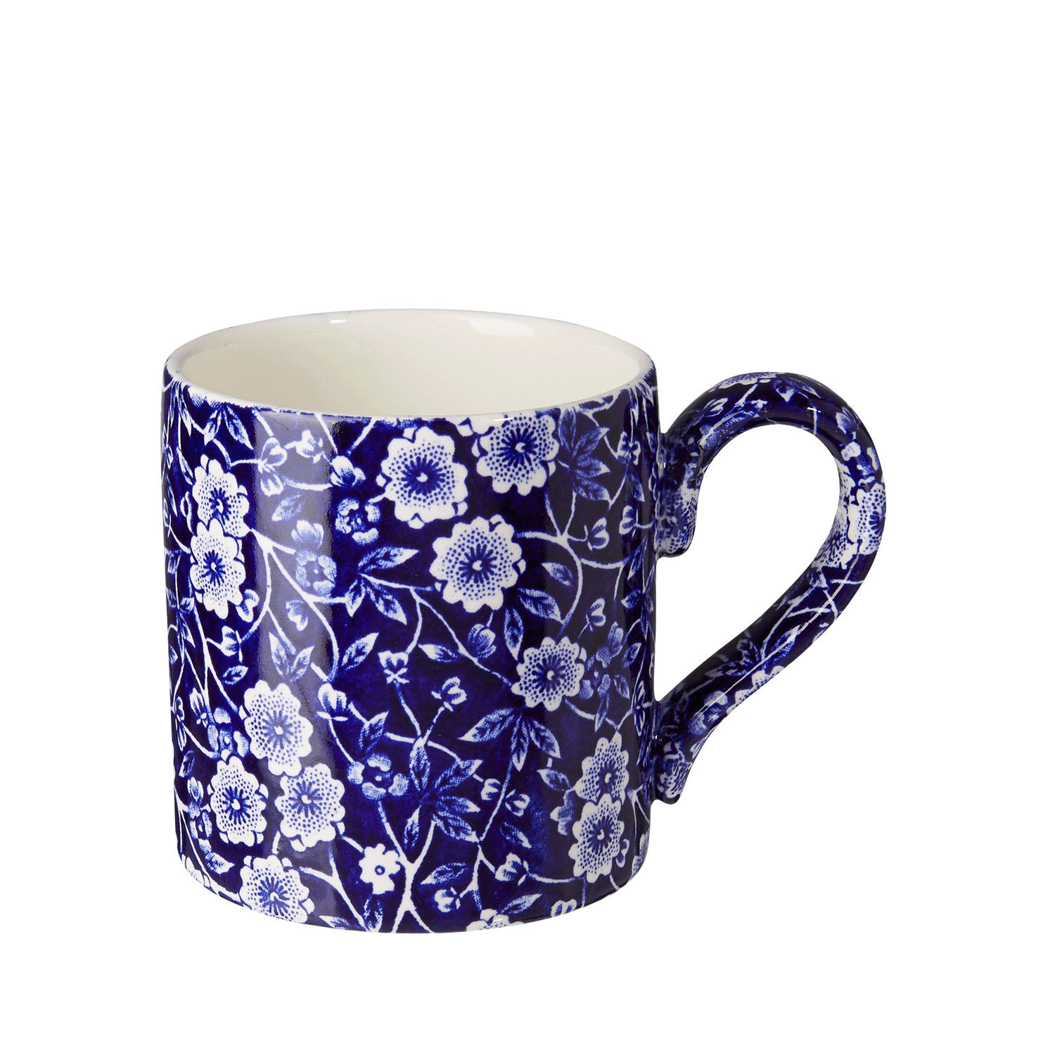 Burleigh 英國藍色印花直筒馬克杯 Blue Calico 284ml|ブルーキャリコマグカップ