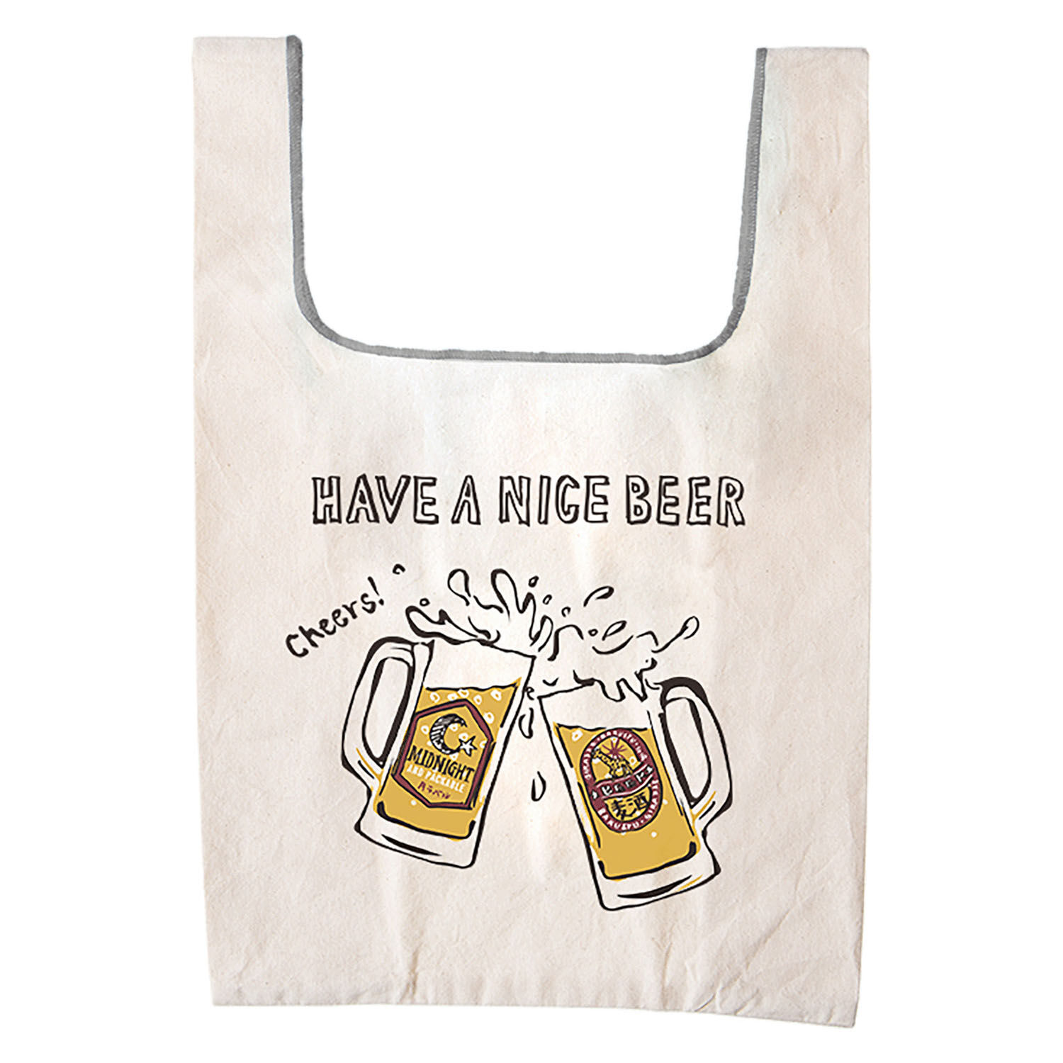 趣味圖案 迷你市集購物袋 29×28cm 側寬12cm 棉 18款｜ミニマルシェバッグ
