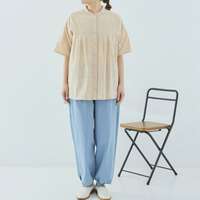 印度棉六十支薄棉細布鏤空刺繡前開襟長版上衣 胸圍128cm cloudnine｜60キャンブリックシフリー刺繍入り前開きチュニック