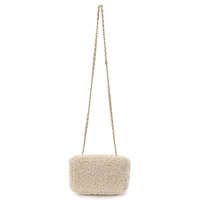 捲毛人造毛 方形鏈條迷你包 2色【cachecache】｜cachecache カーリーファーチェーンミニバッグ