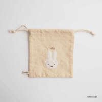 米飛兔系列 毛絨貼布繡束口袋 18×18cm 米飛兔款｜ミッフィー BRUNA BOA 巾着 ミッフィー