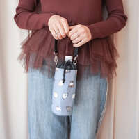 寶特瓶保冷保溫套 附斜背帶 掛勾提把 貓狗花卉 6款｜保冷保温ショルダー紐付きペットボトルホルダー
