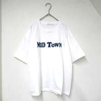 【ALL HOURS】MID TOWN 印花T恤 白色 日本製 ｜ALL HOURS プリントTシャツ "MID TOWN"