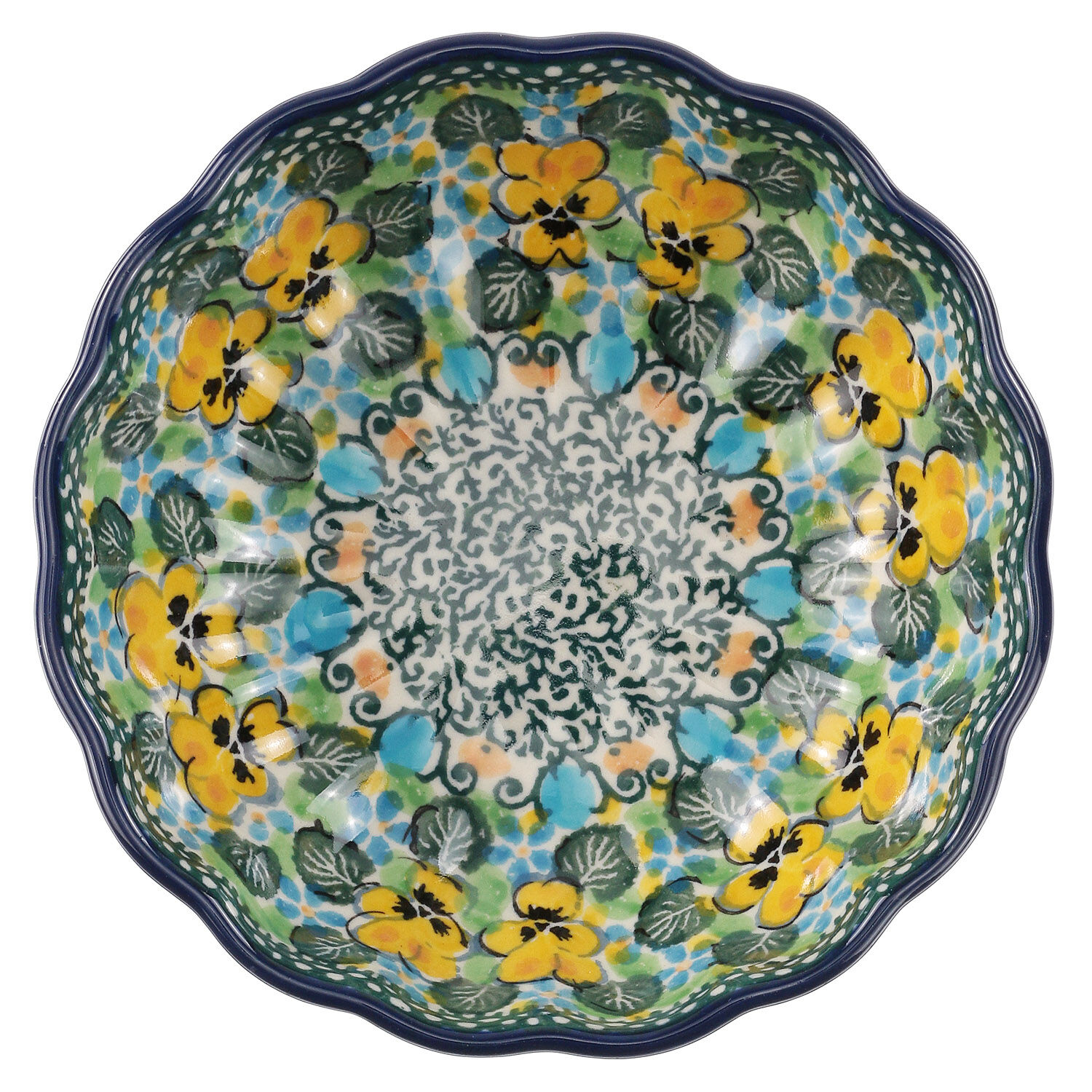 波蘭陶 花朵造型小碗 12cm 可微波・烤箱・洗碗機|12cmボウル