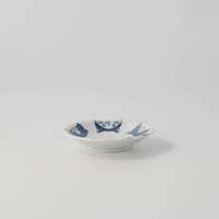 SHICHITA 五貓集合小皿 10公分 美濃燒 日本製｜ねこ勢揃い 小皿 10公分