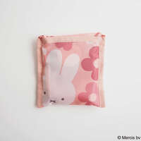 Miffy 米飛兔 大花朵環保購物袋S 可收納30×54cm 粉紅｜MIFFY BIG FLOWER ショッピングバッグS ピンク
