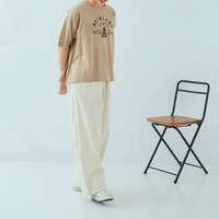 純棉平針斑駁隊徽印花休閒短袖針織上衣 胸圍116cm cloudnine｜コットン天竺ナチュラル カジュアル半袖カットソー