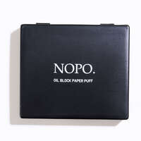 竹炭吸油面紙粉撲盒 控油補妝隨身組 NOPO.｜NOPO．オイルブロックペーパーパフ チャコール