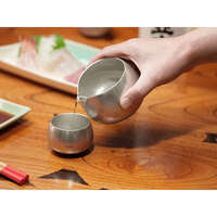 Naft Kupl 錫製片口酒器 純錫99.99% 圓潤造型 化妝盒裝 日本製｜Naft Kpul 片口
