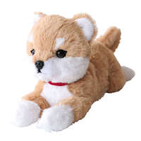 ひざわんこ 柴犬絨毛玩偶 SS 13×10×26cm 趴姿｜ひざわんこSS 柴犬／ベージュ