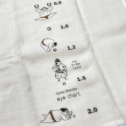 日本棉紗手拭巾 視力相撲圖案 33×95cm