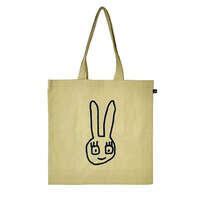 ゆるうさ 兔子印花棉布袋 40×40cm 可放A4【マタノアツコ】｜マタノアツコ ゆるうさシーチングバッグ