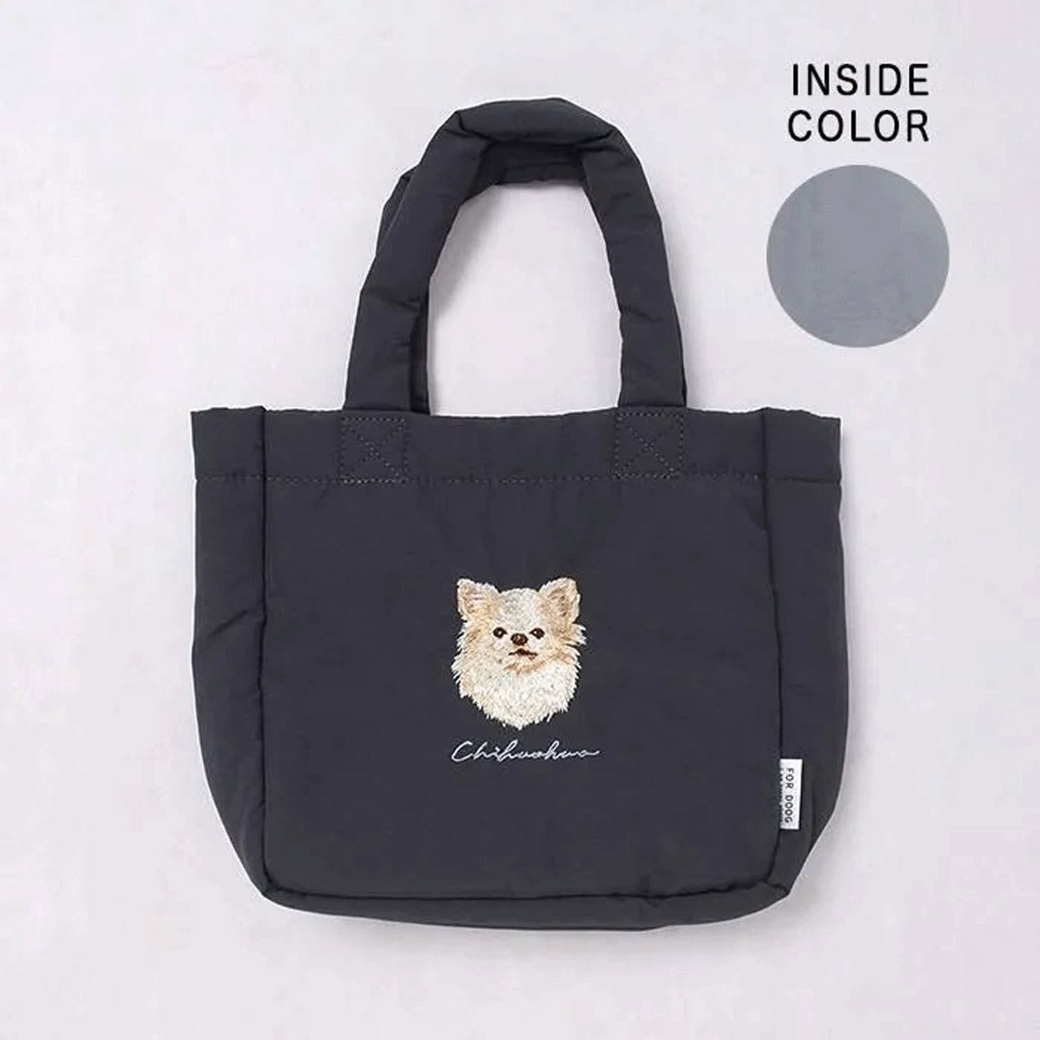 狗狗刺繡吊飾 輕量尼龍迷你托特包 15犬種｜ドッグ トートバッグ