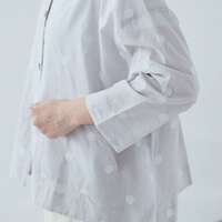 六十支薄棉細布點點刺繡輕薄短版罩衫外套 衣長60cm cloudnine｜60キャンブリックドット刺繍入りジャケット