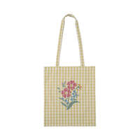 復古印花格紋純棉托特包 約38×34cm 4款｜2026 Spring＆Summer トートバッグ