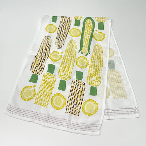 薄輕長 紗布手拭毛巾 玉米粒粒圖案 33×100cm
