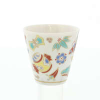 九谷燒豬口杯 寶盡紋吉祥圖案 小酒杯 小菜杯 直徑5.5cm｜【九谷焼】縁起ちょこ宝尽くし