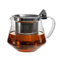 單手注茶耐熱玻璃茶壺 不鏽鋼大濾網 600ml 日本製｜クリアブリューポット