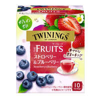 TWININGS 無咖啡因草莓藍莓水果茶 茶包2g×10袋 波蘭產｜トワイニング ザ・フルーツ（ストロベリー＆ブルーベリーティー）