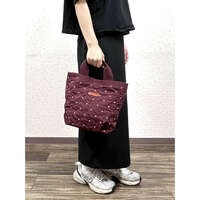 圓點刺繡尼龍手提包 30×24cm 170g【toleur】｜toleur ステッチドット刺繍バッグ