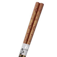 日本製沉穩色柄夫妻對筷 八角連華 天然木 可洗碗機 23cm｜ペア箸 八角連華