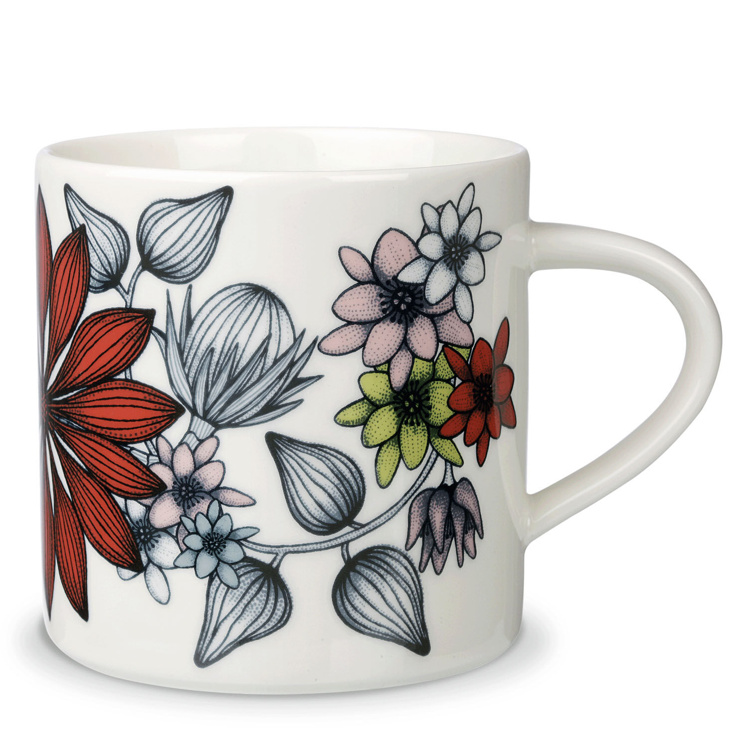 ARABIA Runo Summer Ray 馬克杯 藍色花卉 350ml|【ARABIA】ルノサマーレイ マグ 0.35l