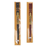 八角削鐵木筷 矢絣雕紋 握感柔和 黑23.5cm／紅21.5cm｜八角矢絣り