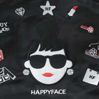 Lady Emma 刺繡2WAY托特包 3隔層 撥水 A4可放 大號｜HAPPY FACE レディ・エマ新刺繍多機能2WAYトートバッグ大