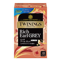 TWININGS 濃郁伯爵茶 香草香氣×玫瑰花瓣 適合奶茶 18包｜トワイニング リッチアールグレイ 18p