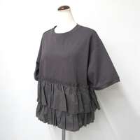 【mao made】不對稱荷葉邊套頭上衣 ｜mao made ボリュームフリルプルオーバー