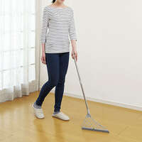 日本刮水掃把 浴室陽台地板除水不鏽鋼長柄90cm 灰色 COGIT｜コジット 水きりホウキ グレー