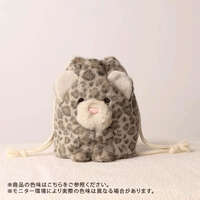 毛絨動物造型束口袋 四款可選 14×14×7cm｜もふもふアニマル巾着