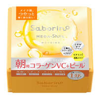 Saborino 早安光澤去角質面膜 膠原蛋白 1分鐘免洗臉 日本製 32片盒裝｜サボリーノ メガショット 朝用ツヤピールマスク CC
