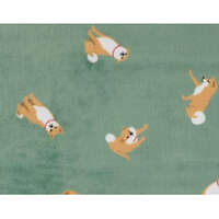 柴犬圖案雙面絨毛毯 140×100cm 法蘭絨＋長毛羊羔絨｜ボア付きブランケット ジョイしばたさん