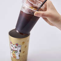 日本傳統圖案不鏽鋼真空保溫杯 460ml 大浪 紅富士 招財貓 達摩｜日本伝統文化タンブラー