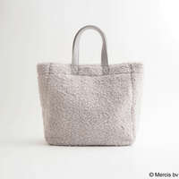Miffy 米飛兔 毛絨托特包 臉部布章 23×23cm 藍｜ミッフィー MIFFY BOA トートバッグ ブルー