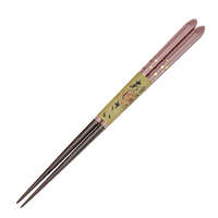 日本製可洗碗機筷子 繡球花款 金色圓點 天然木 中21cm｜食洗箸あじさい 中